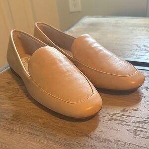 Gianni Bini Cream Leather Loafers for Women